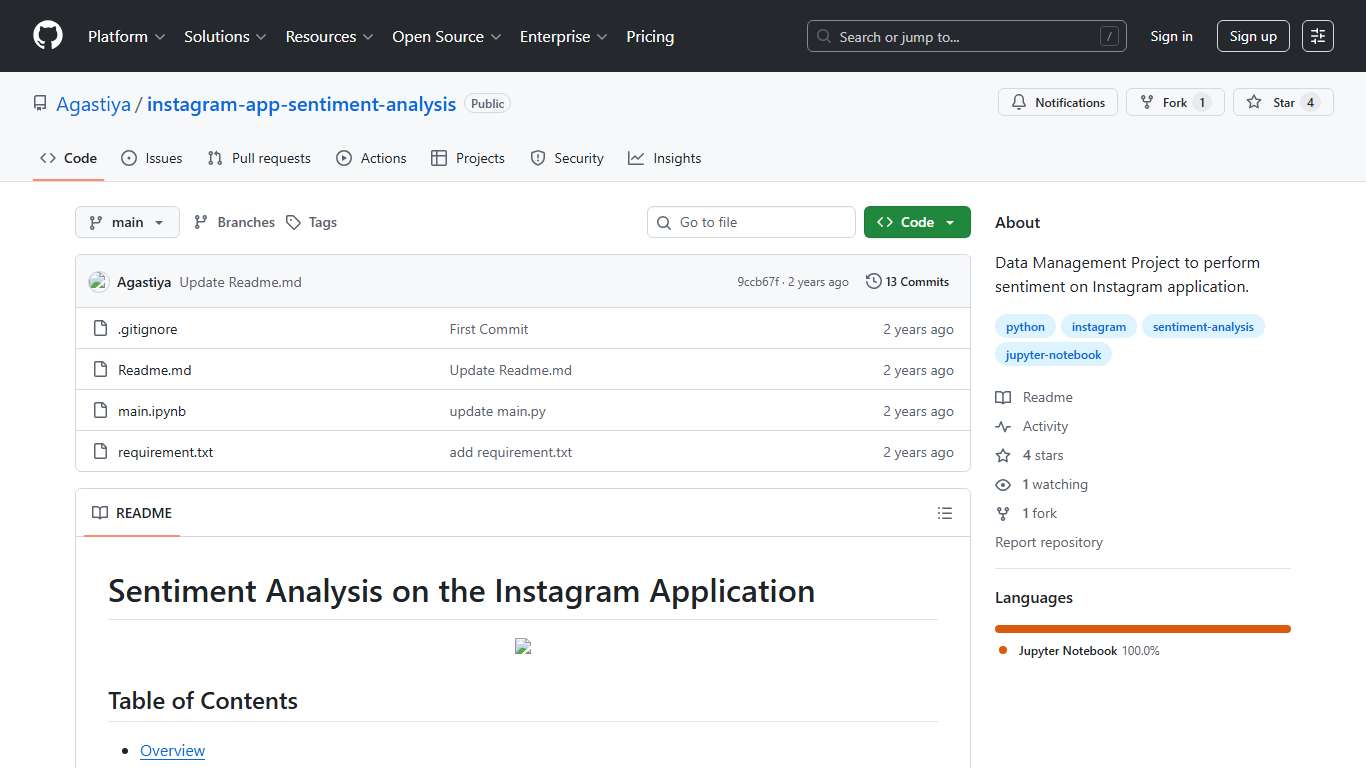 GitHub - Agastiya/instagram-app-sentiment-analysis: Data Management Project to perform sentiment on Instagram application.